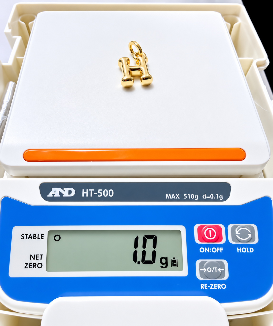 18K Solid Gold Initial “H” Pendant
