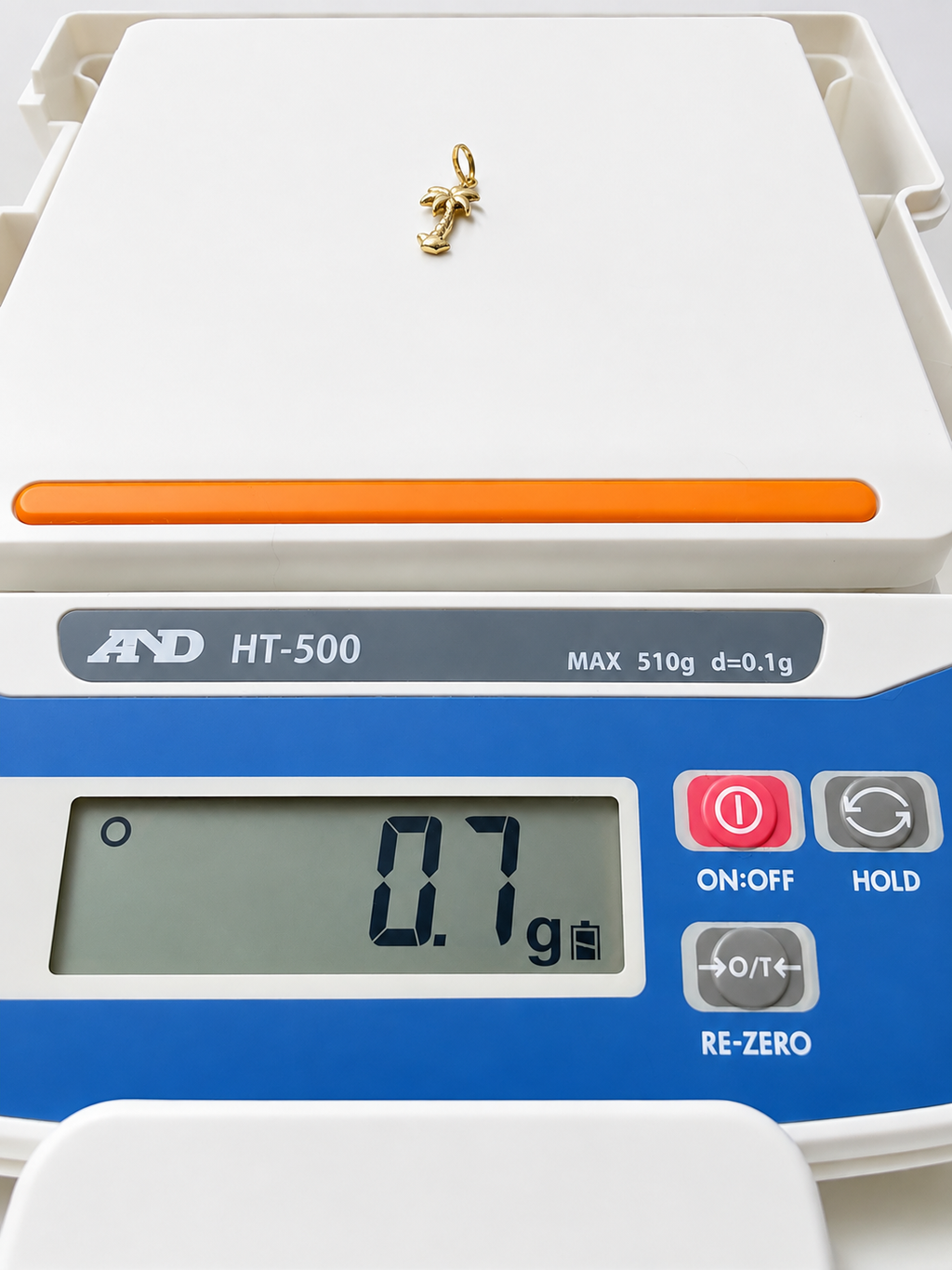 18K Solid Gold Palm Tree Pendant