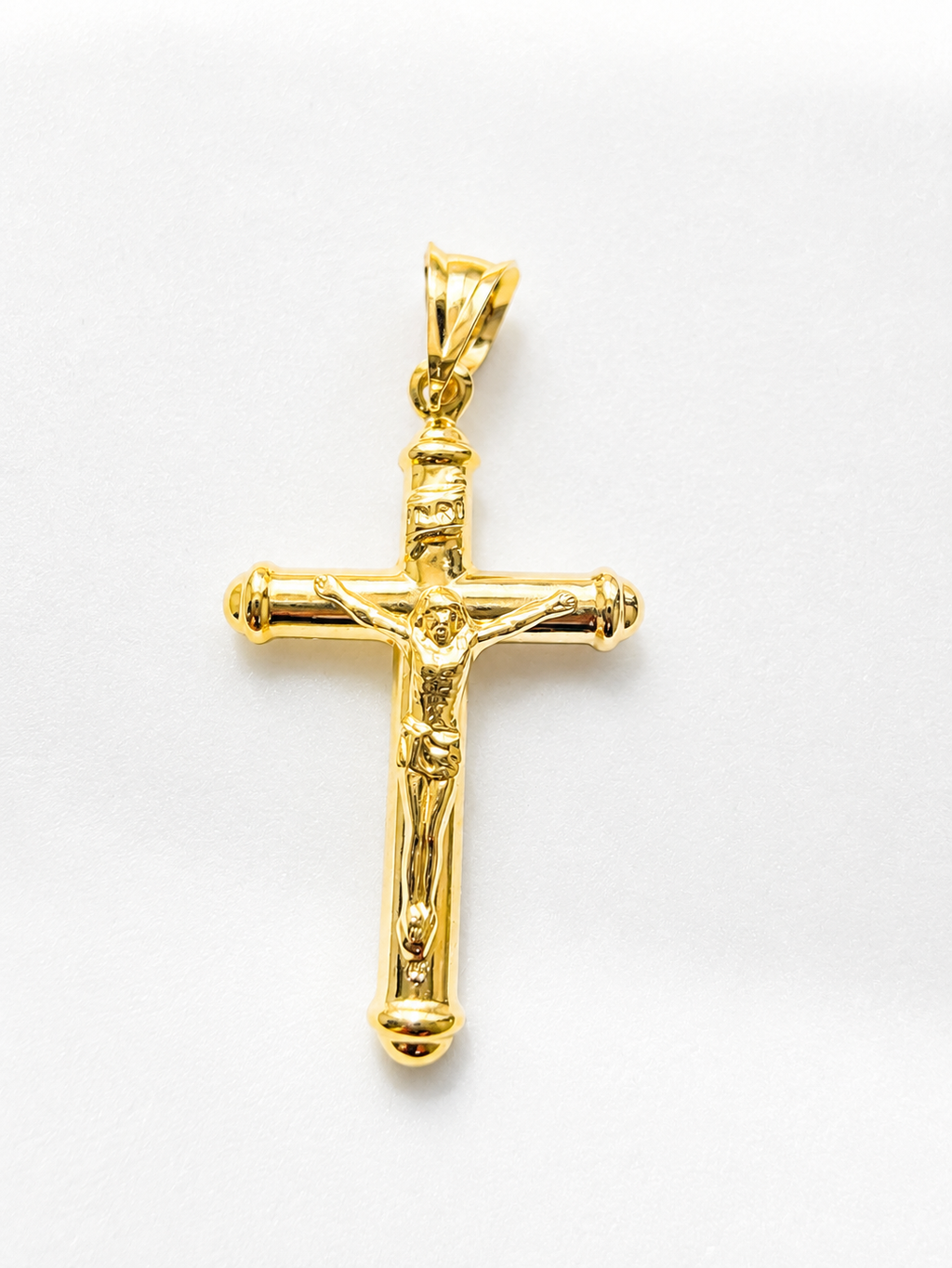 18K Solid Gold Crucifix Pendant