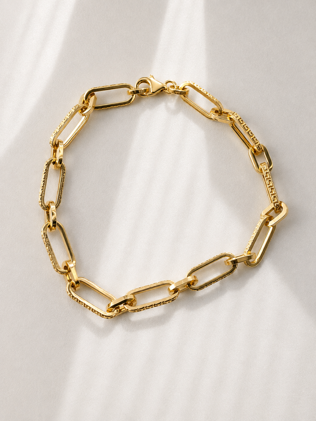18K Solid Gold Link Bracelet