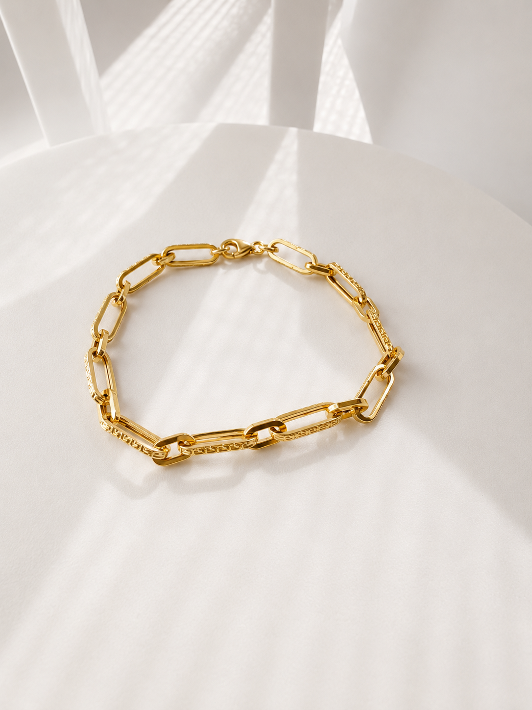 18K Solid Gold Link Bracelet