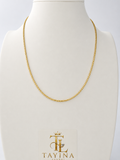 18K Solid Gold Box Chain Necklace