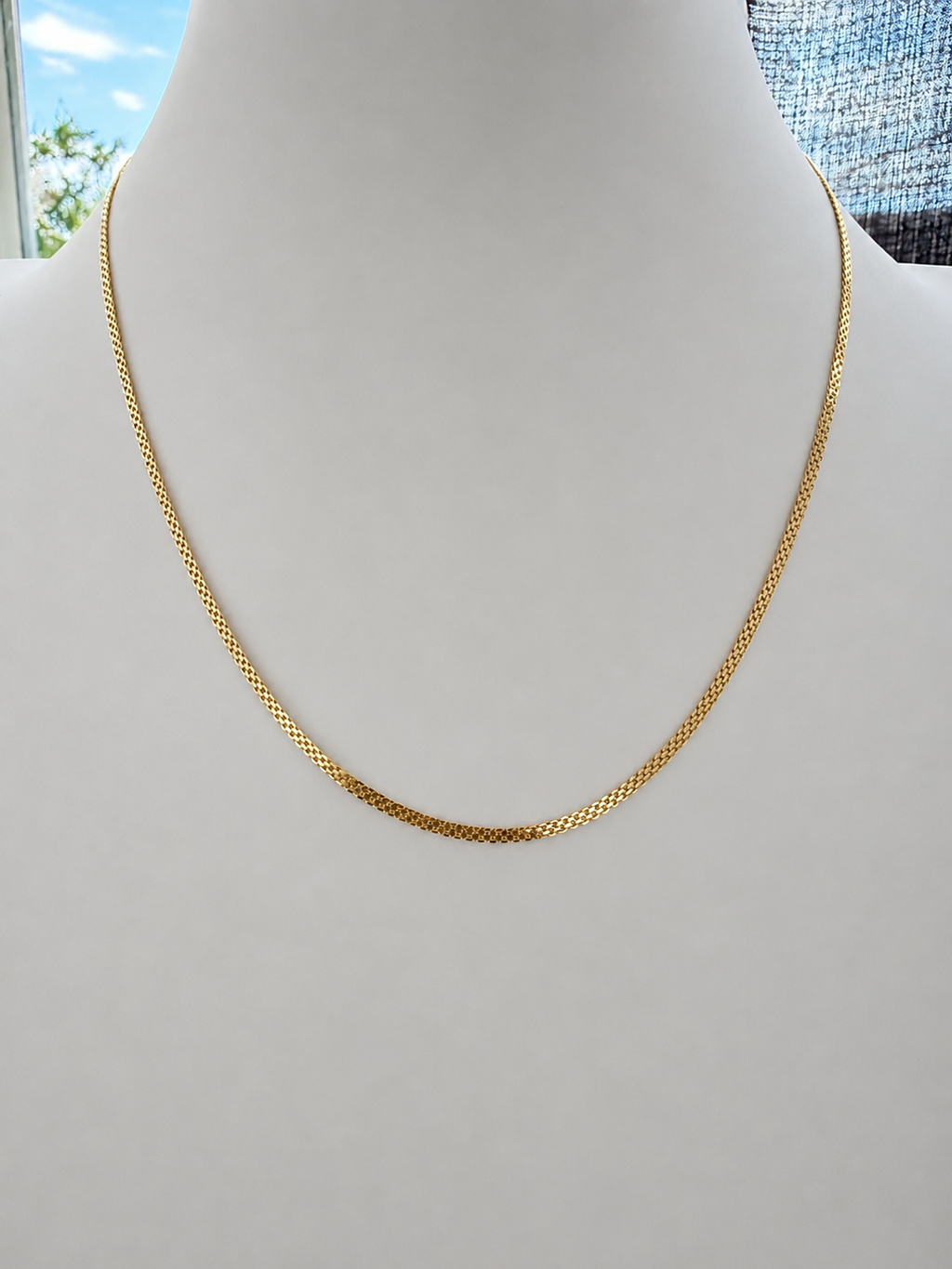 18K Solid Gold Carpet Chain