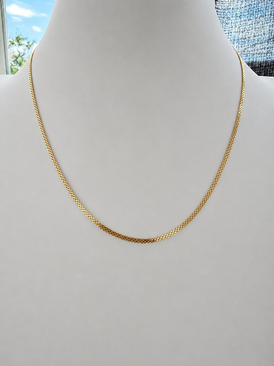 18K Solid Gold Carpet Chain