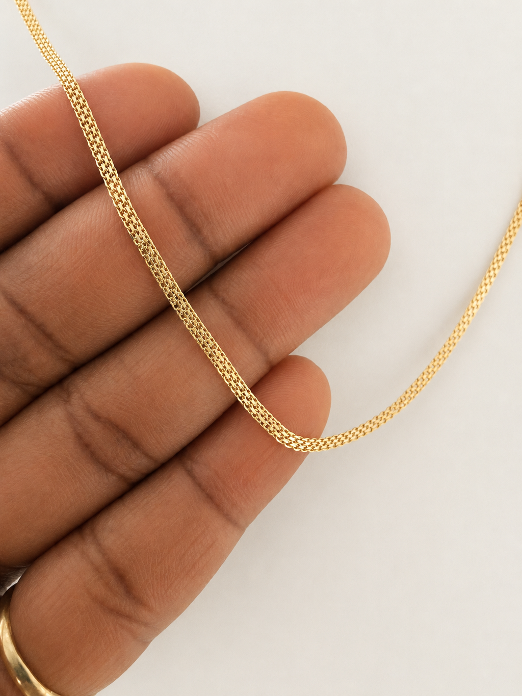 18K Solid Gold Carpet Chain