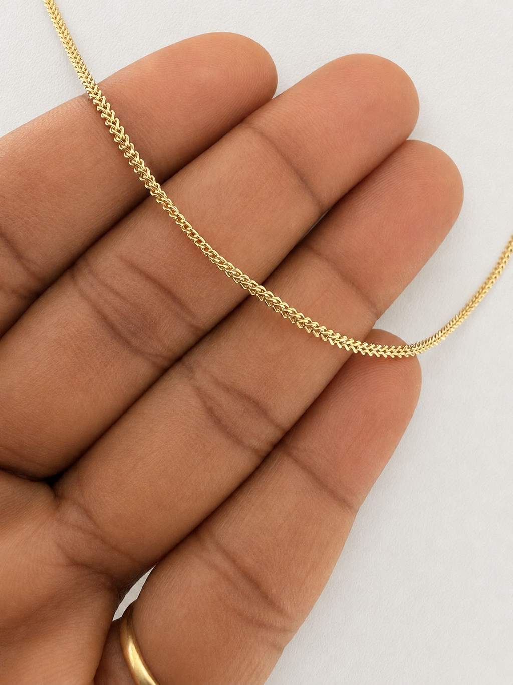 18K Solid Gold Franco Chain(skinny)