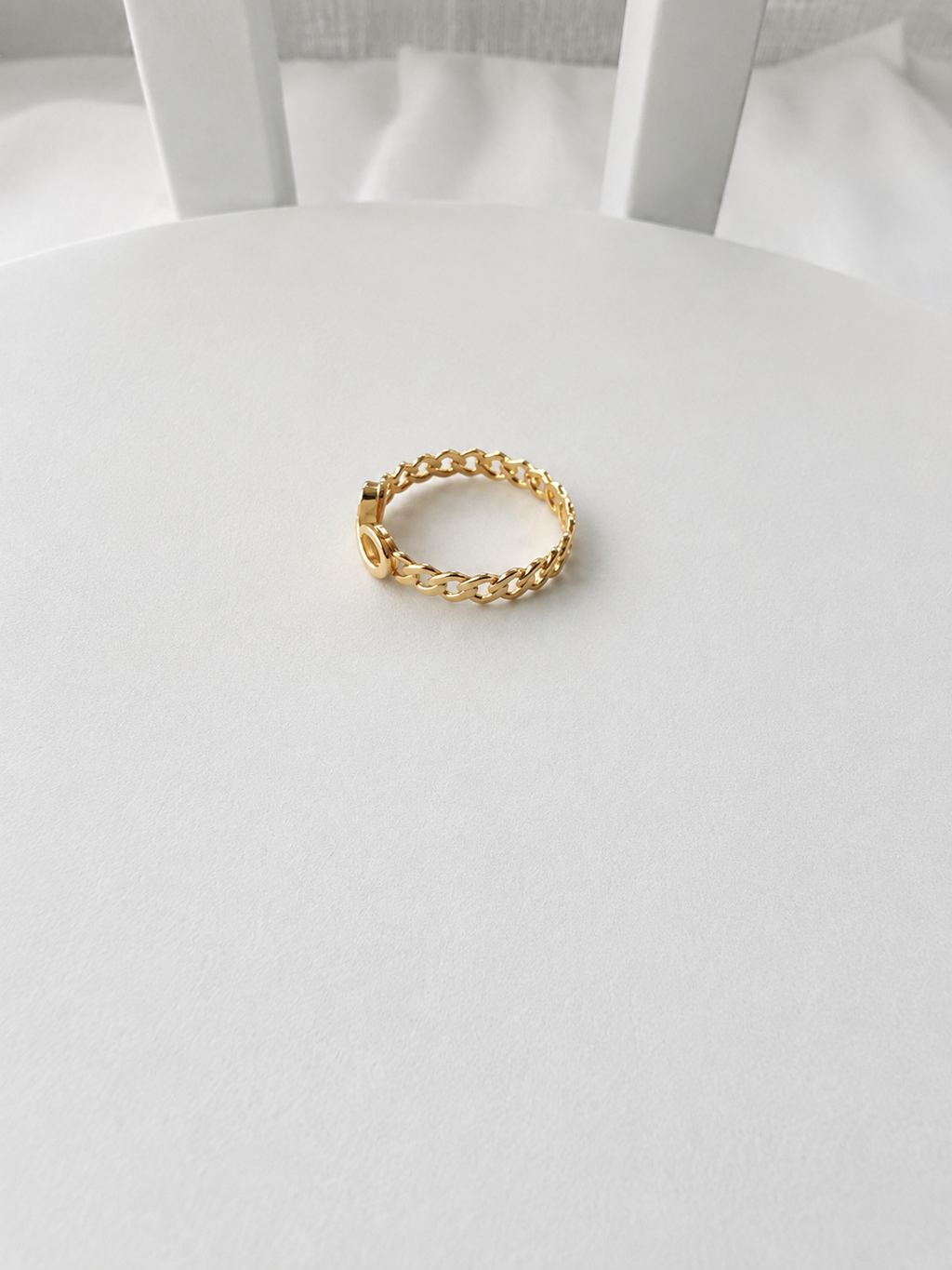 18K solid gold infinity ring
