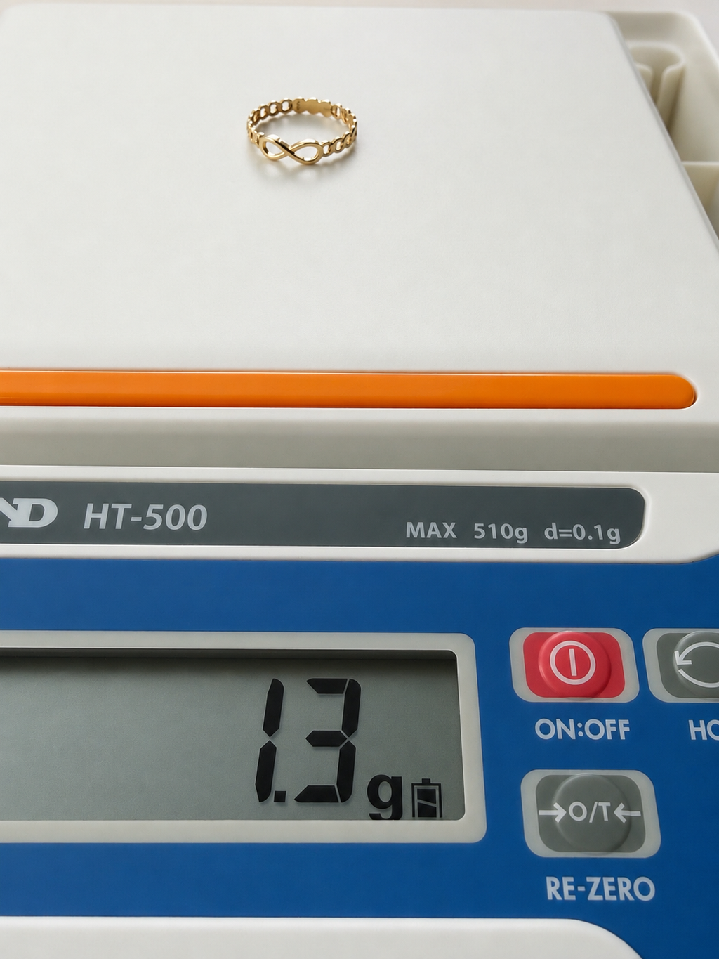 18K solid gold infinity ring
