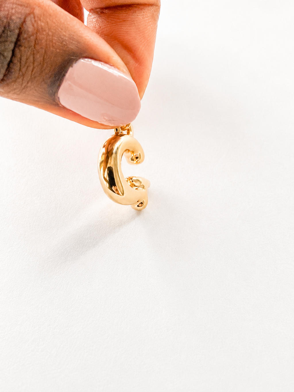 18K Solid Gold Letter G Pendant