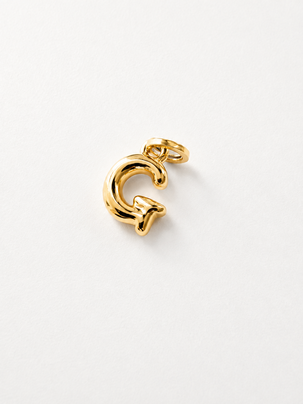 18K Solid Gold Letter G Pendant