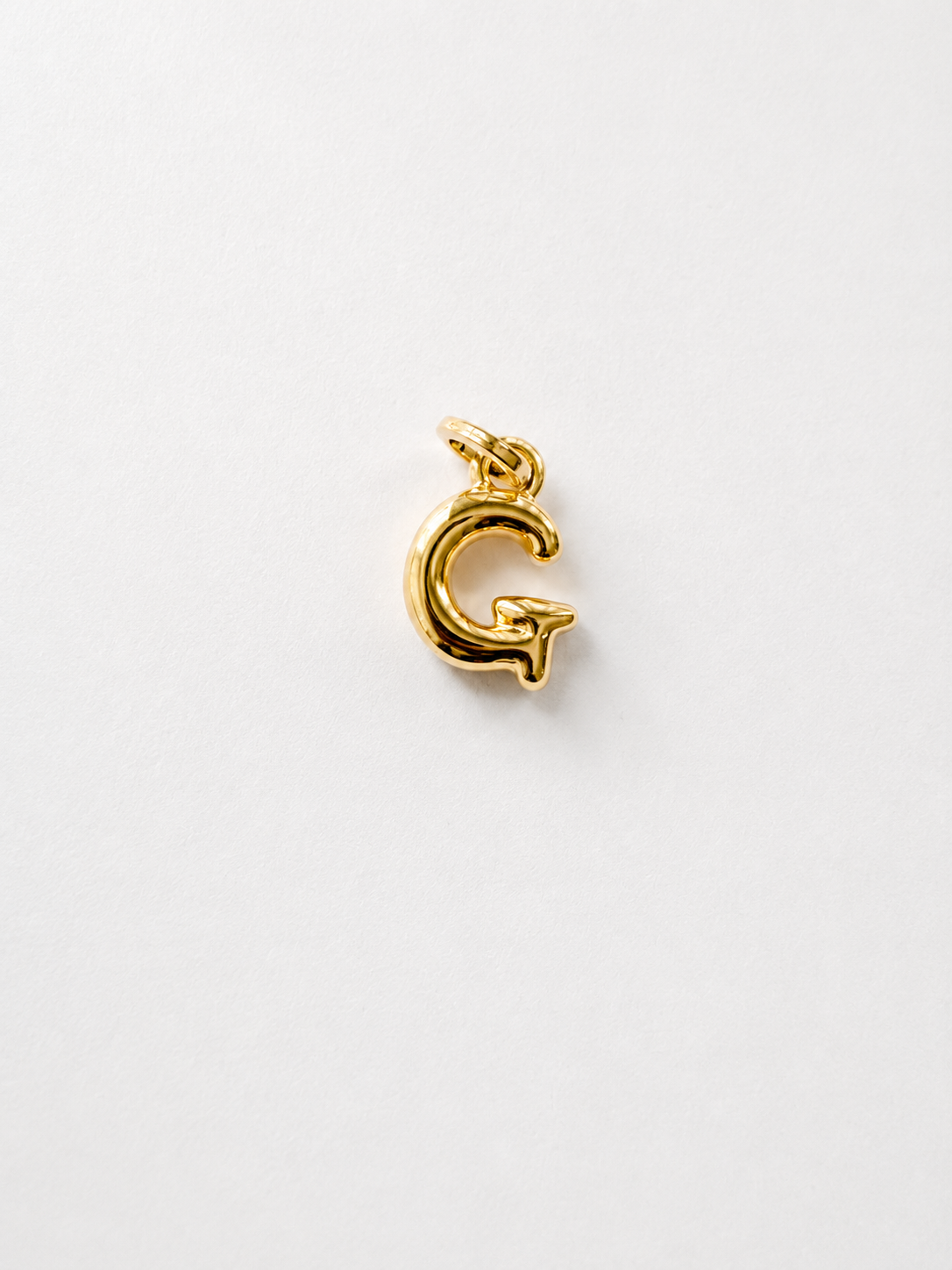 18K Solid Gold Letter G Pendant