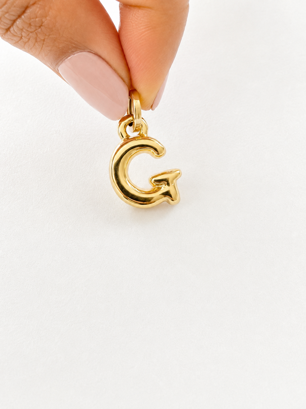 18K Solid Gold Letter G Pendant