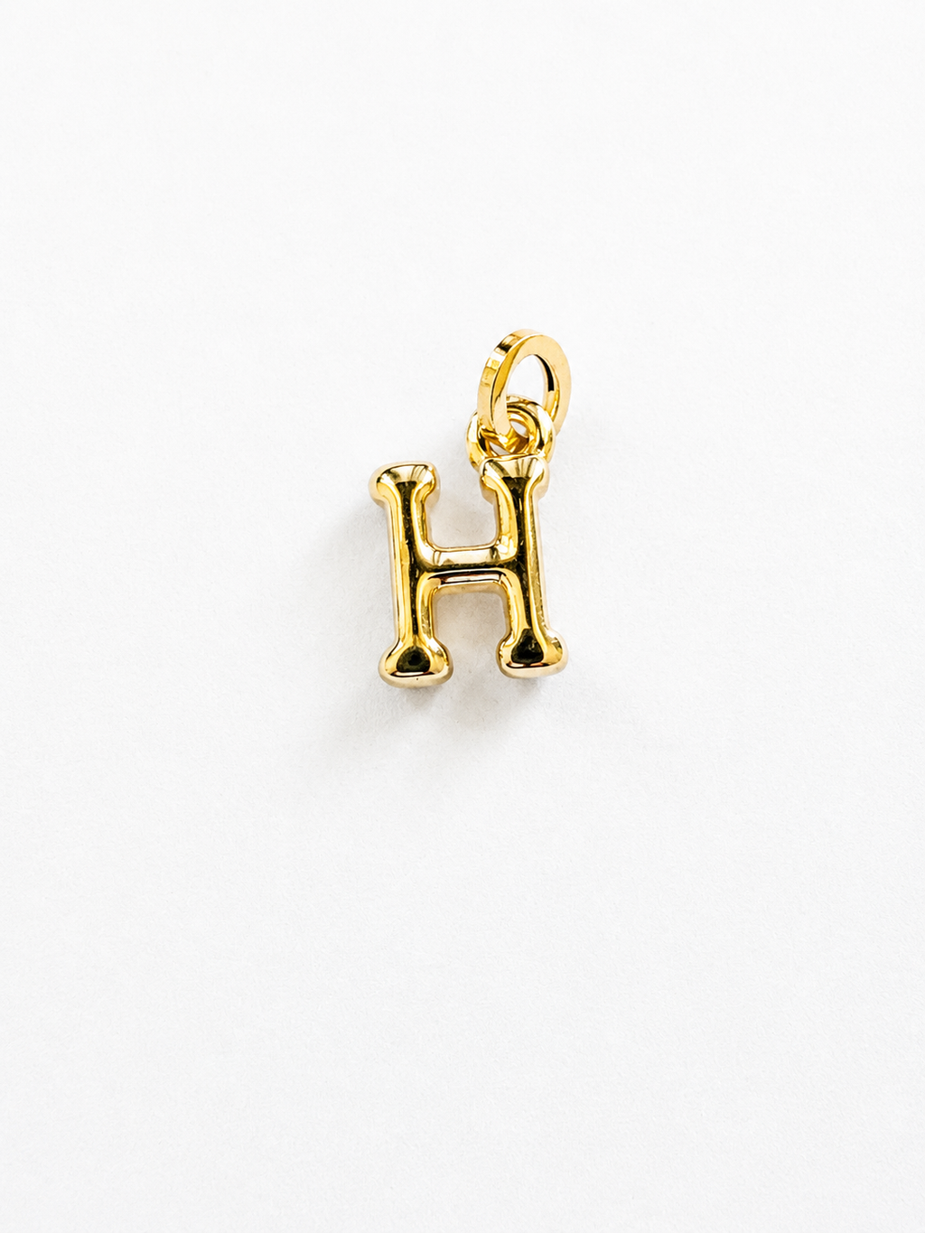 18K Solid Gold Initial “H” Pendant