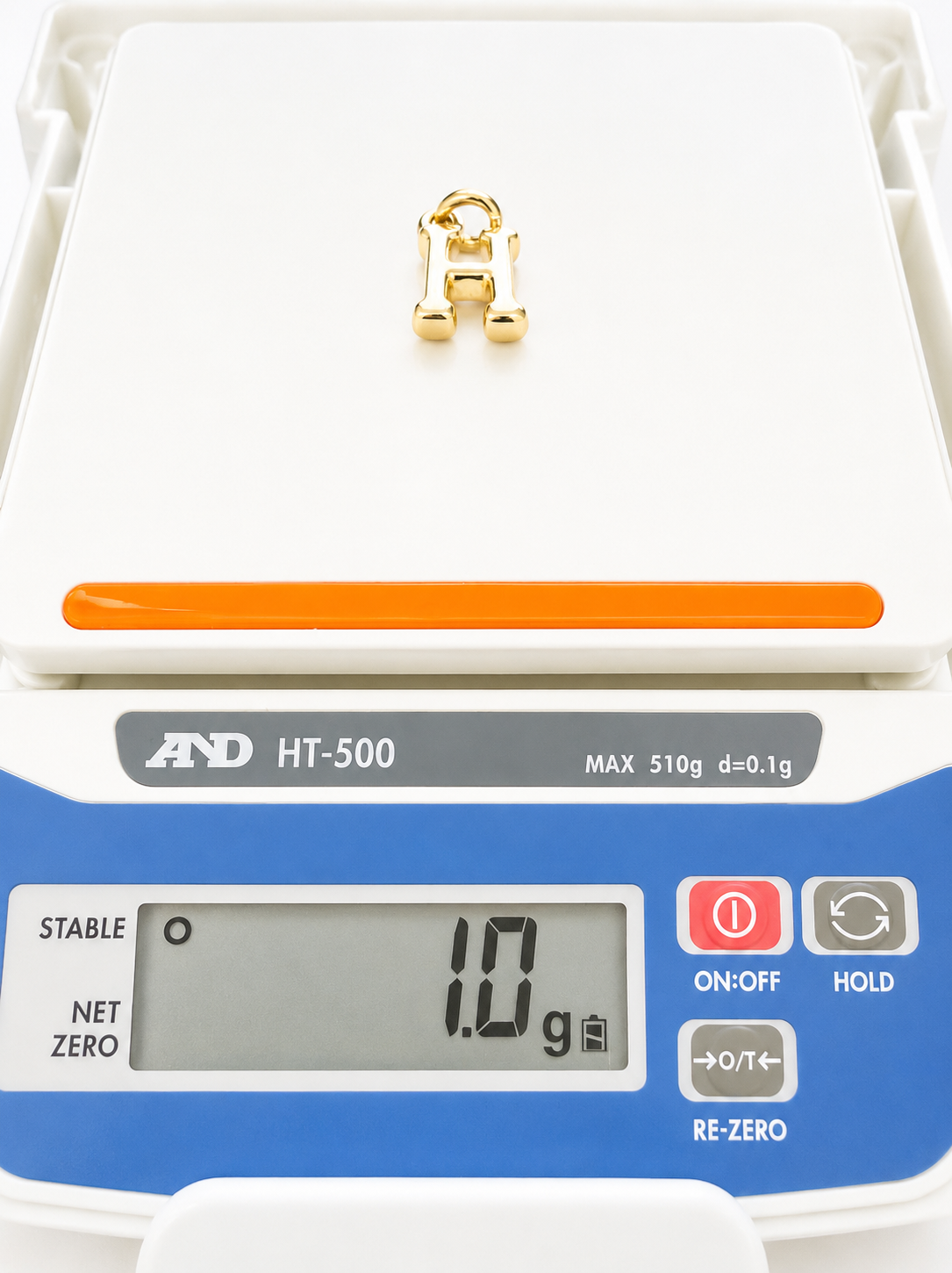 18K Solid Gold Initial “H” Pendant
