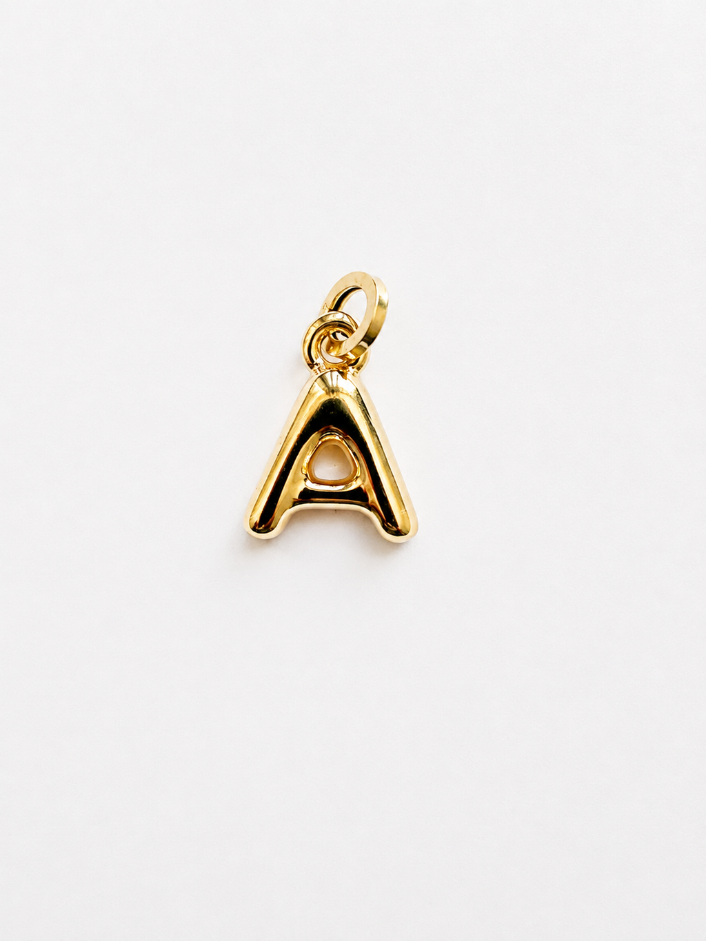 18K Solid Gold Initial “A” Pendant