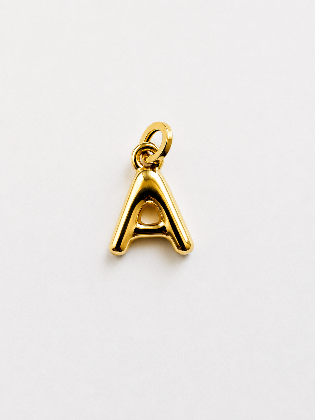 18K Solid Gold Initial “A” Pendant