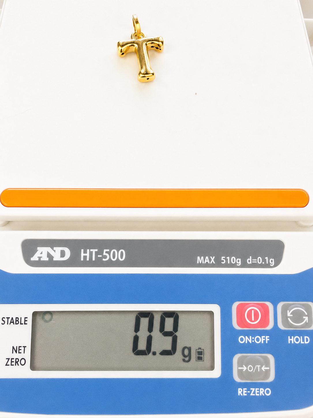 18K Solid Gold Initial “T” Pendant