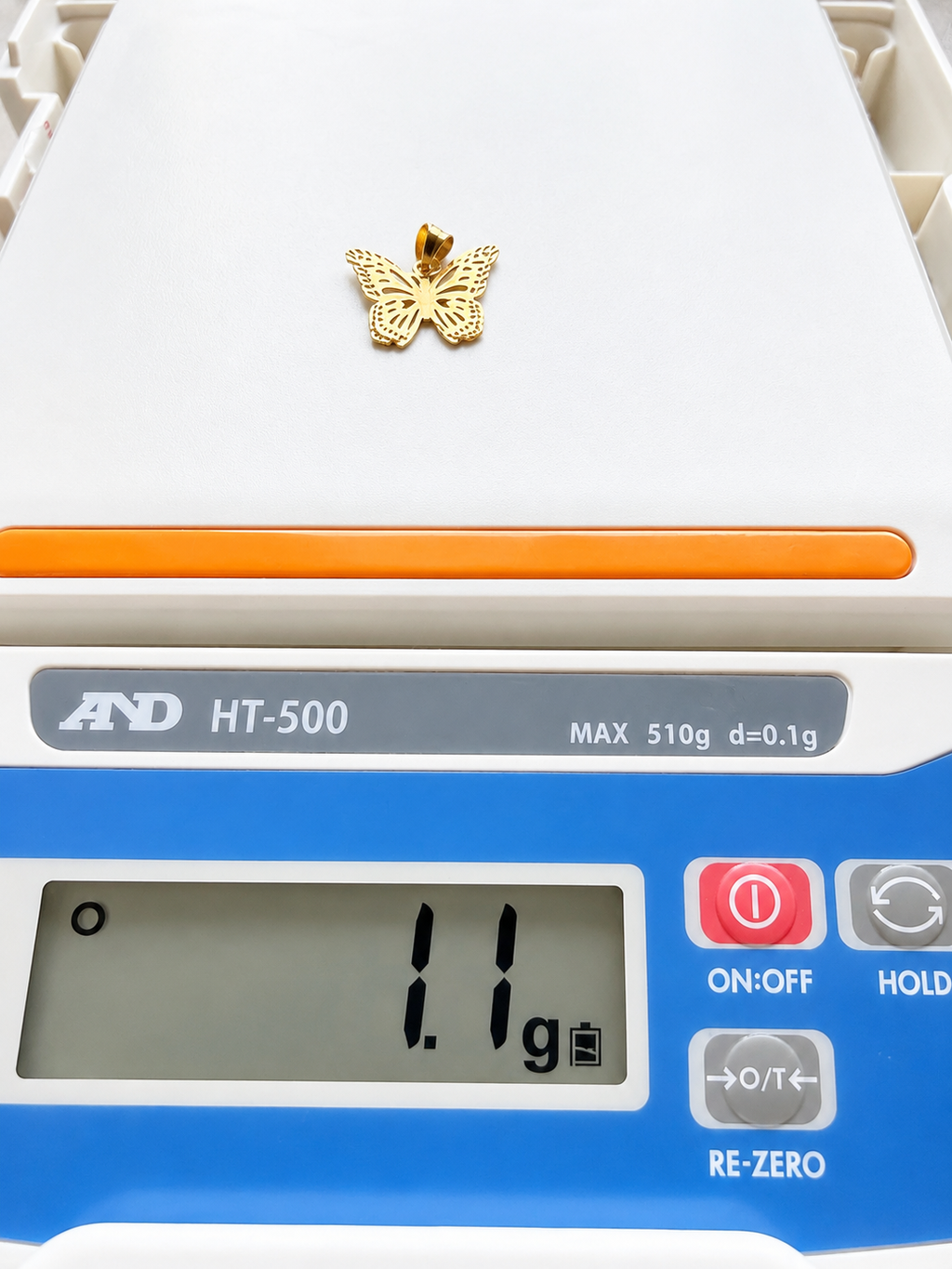 18K Solid Gold Butterfly Pendant