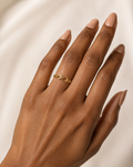 18K solid gold infinity ring