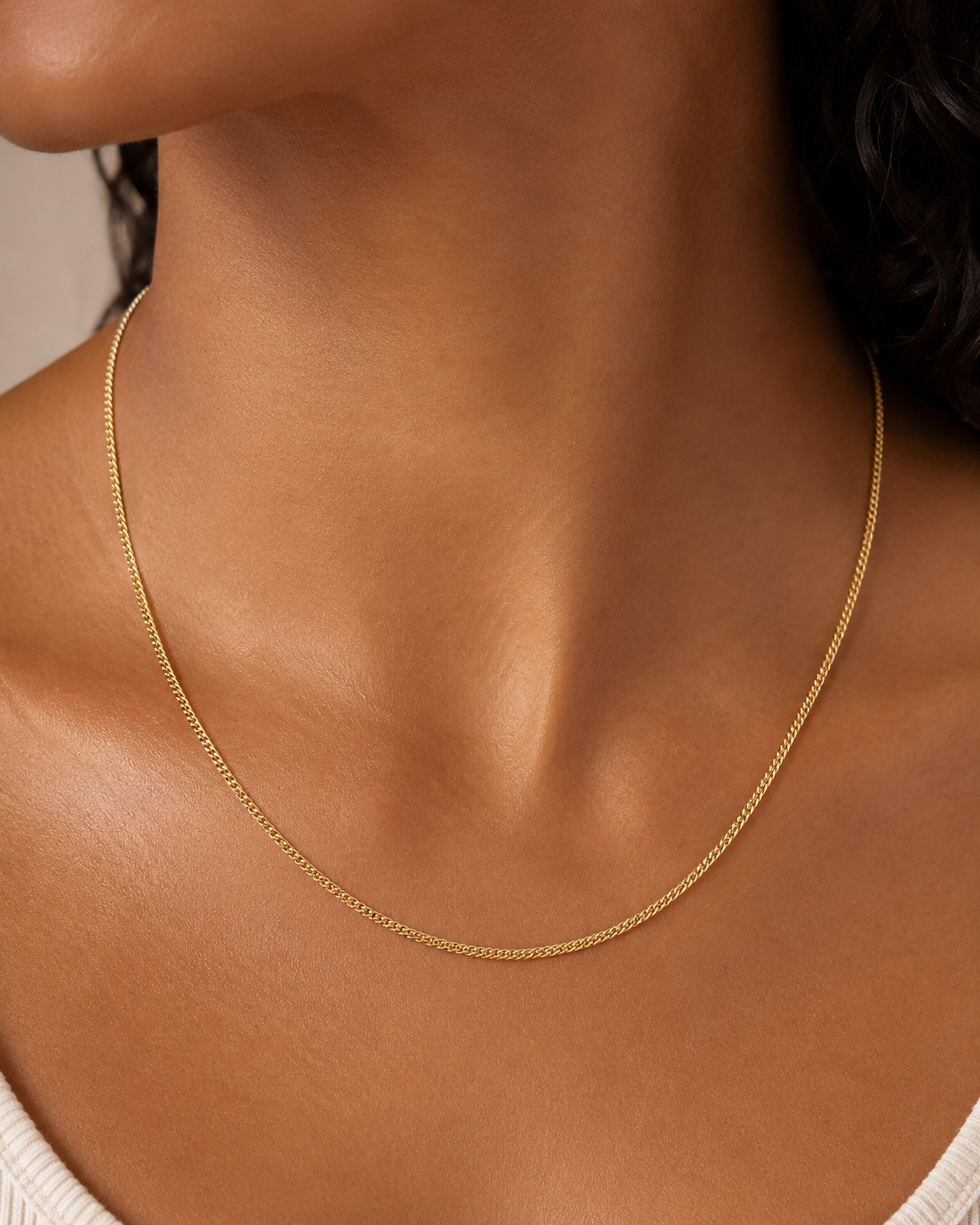 18K Solid Gold Franco Chain(skinny)