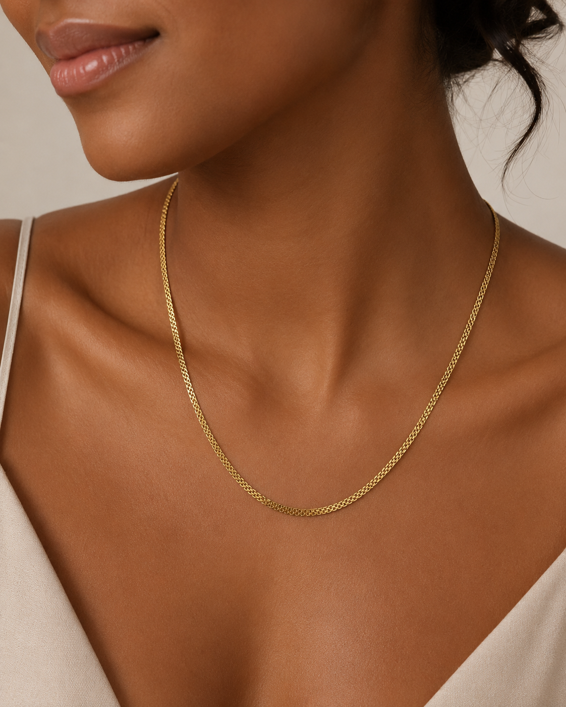 18K Solid Gold Carpet Chain