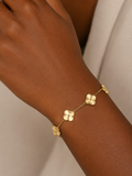 18K Gold Five-Motif Clover Bracelet