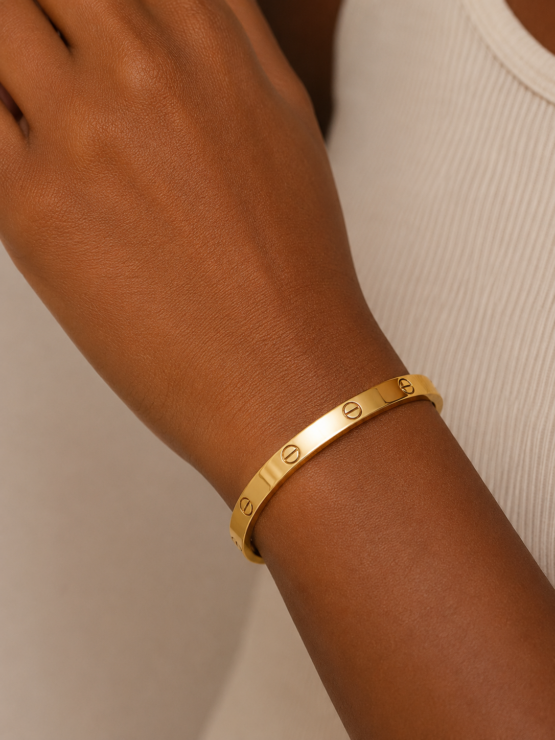 18K Solid Gold Bangle