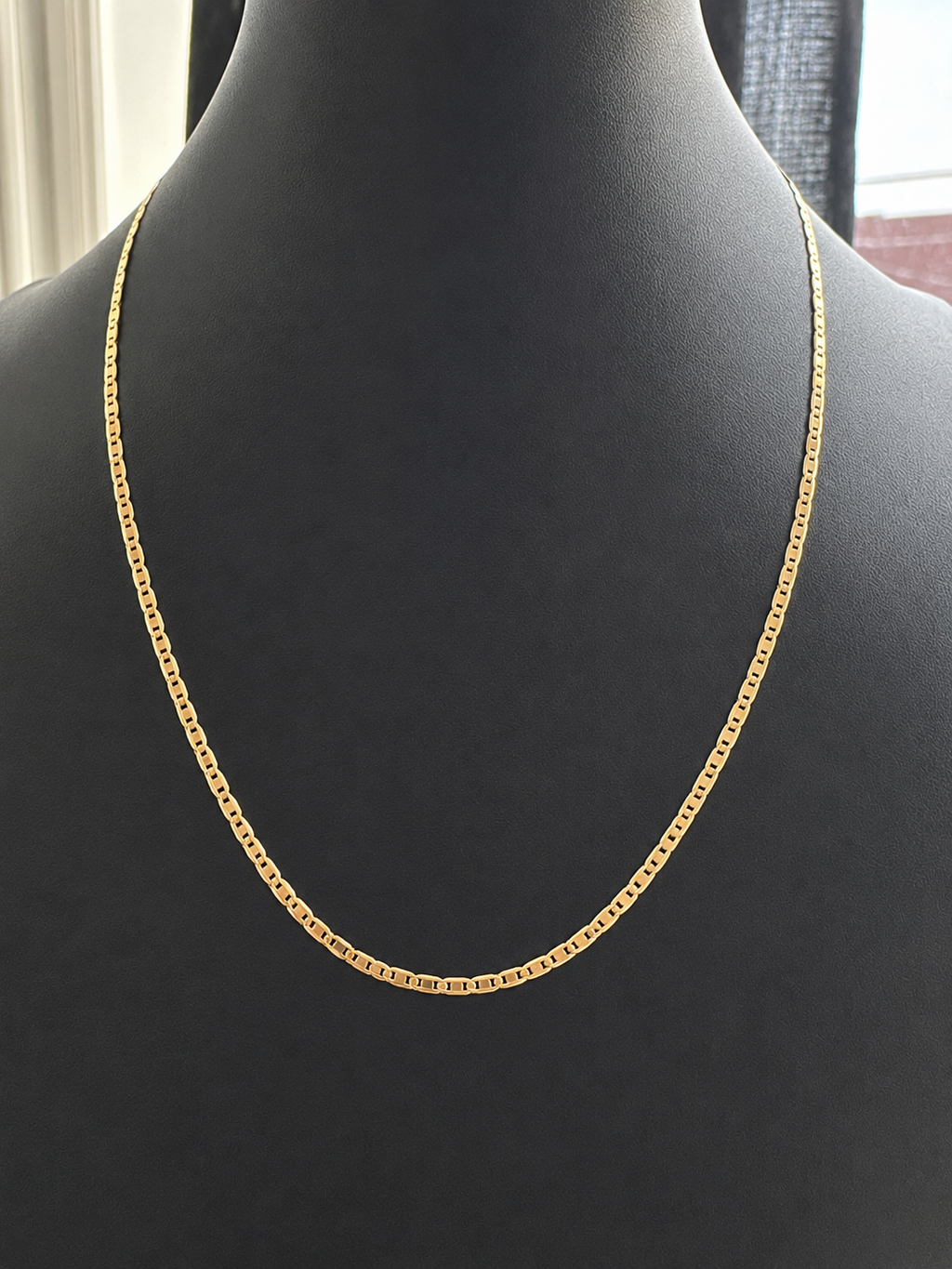 Solid Gold Mariner Chain Necklace