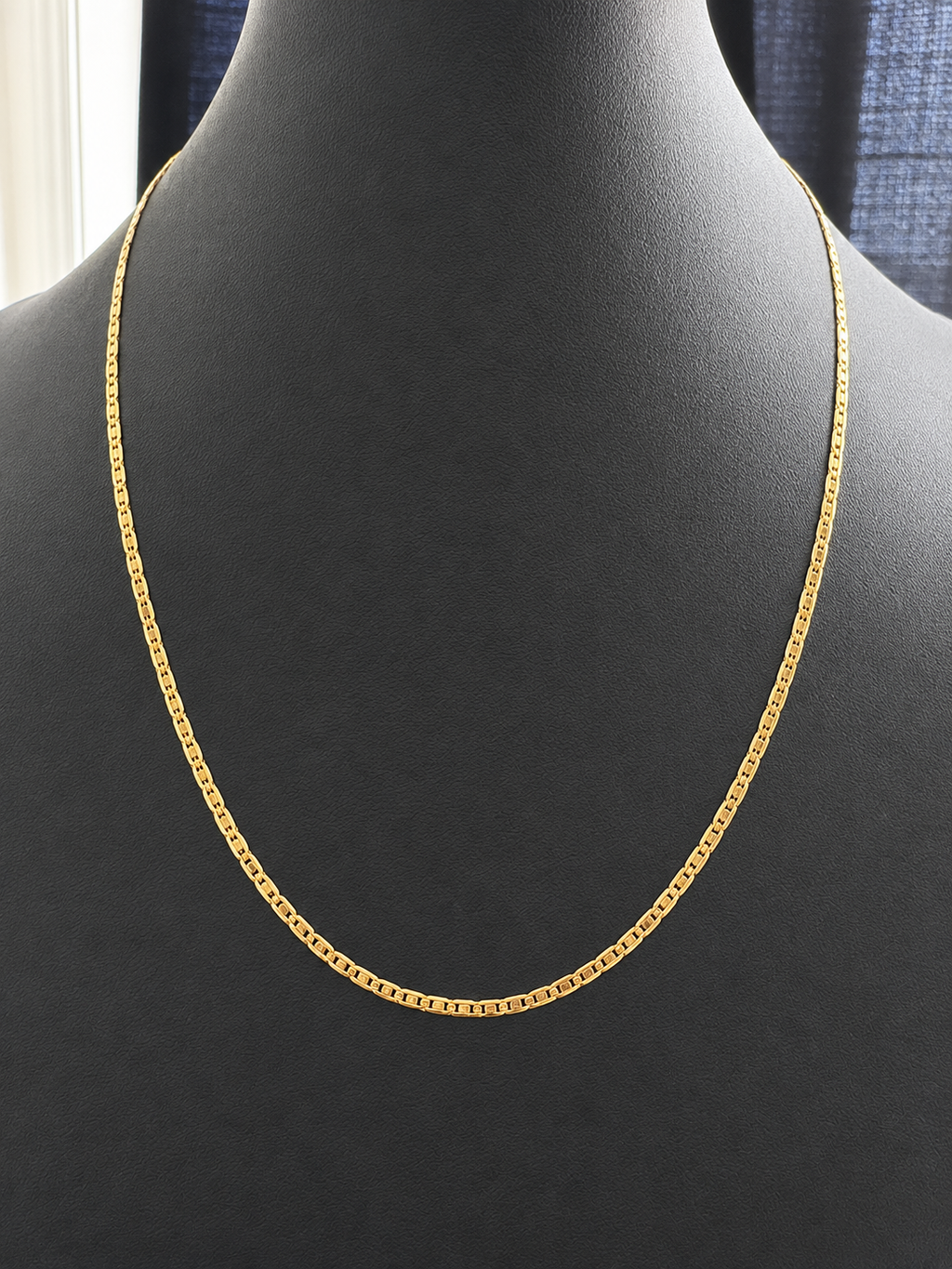 Solid Gold Mariner Chain Necklace