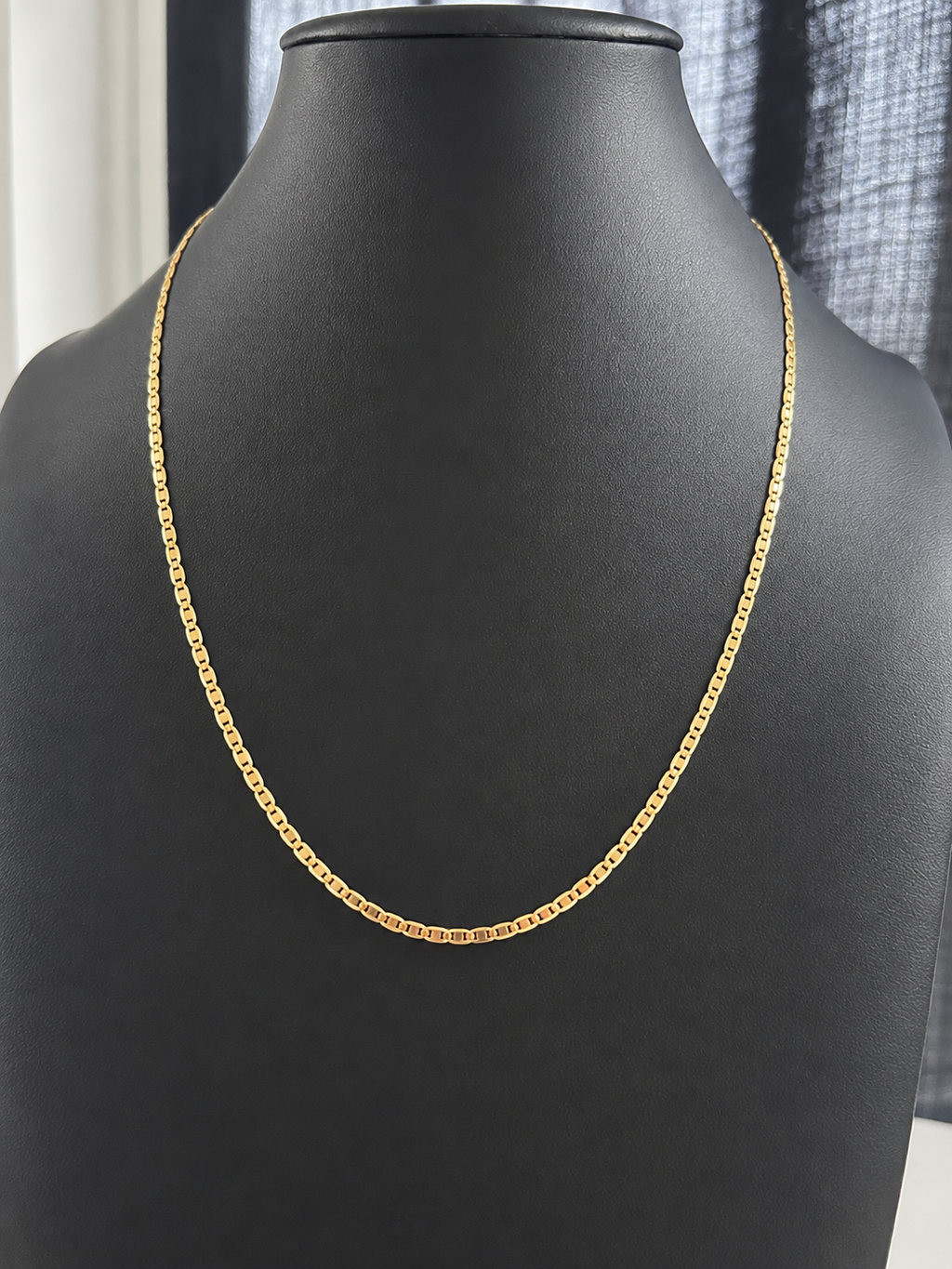 Solid Gold Mariner Chain Necklace