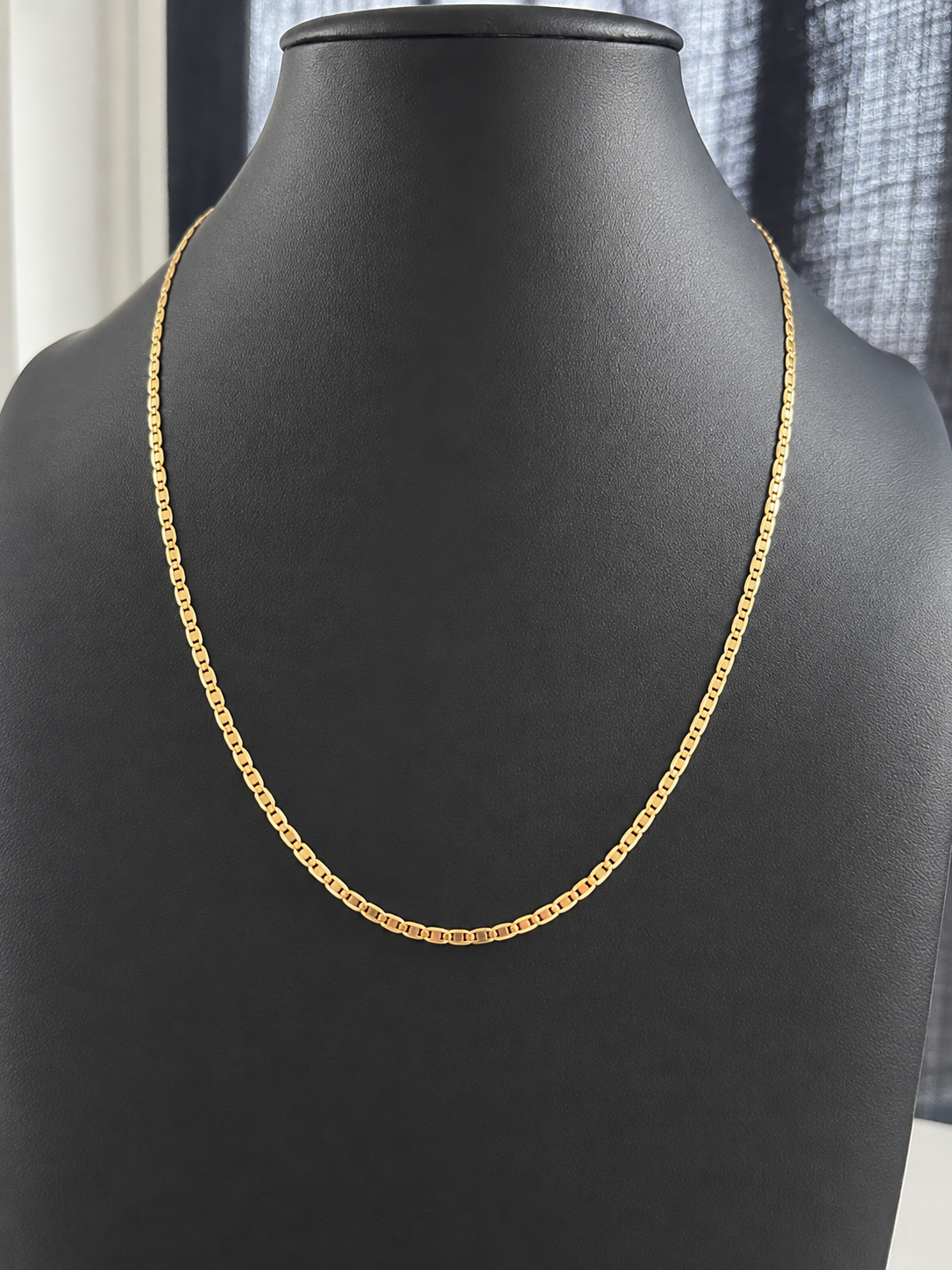 Solid Gold Mariner Chain Necklace
