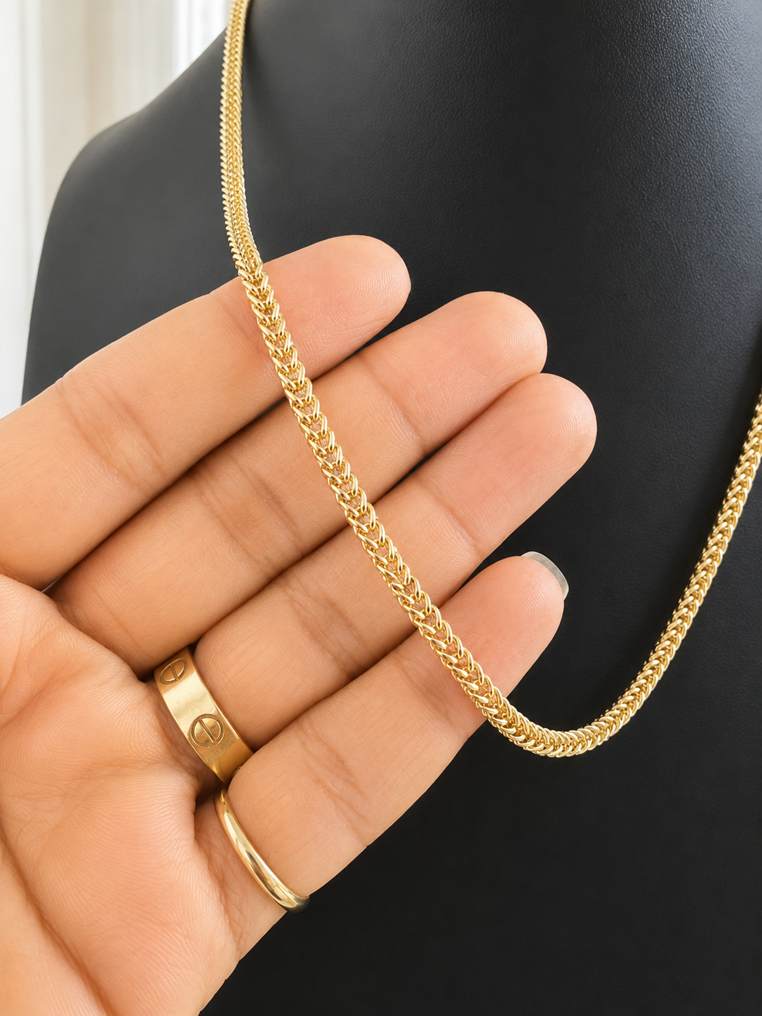 Solid Gold Franco Necklace