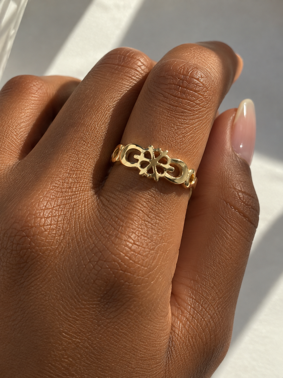 18K Solid Floral Ring