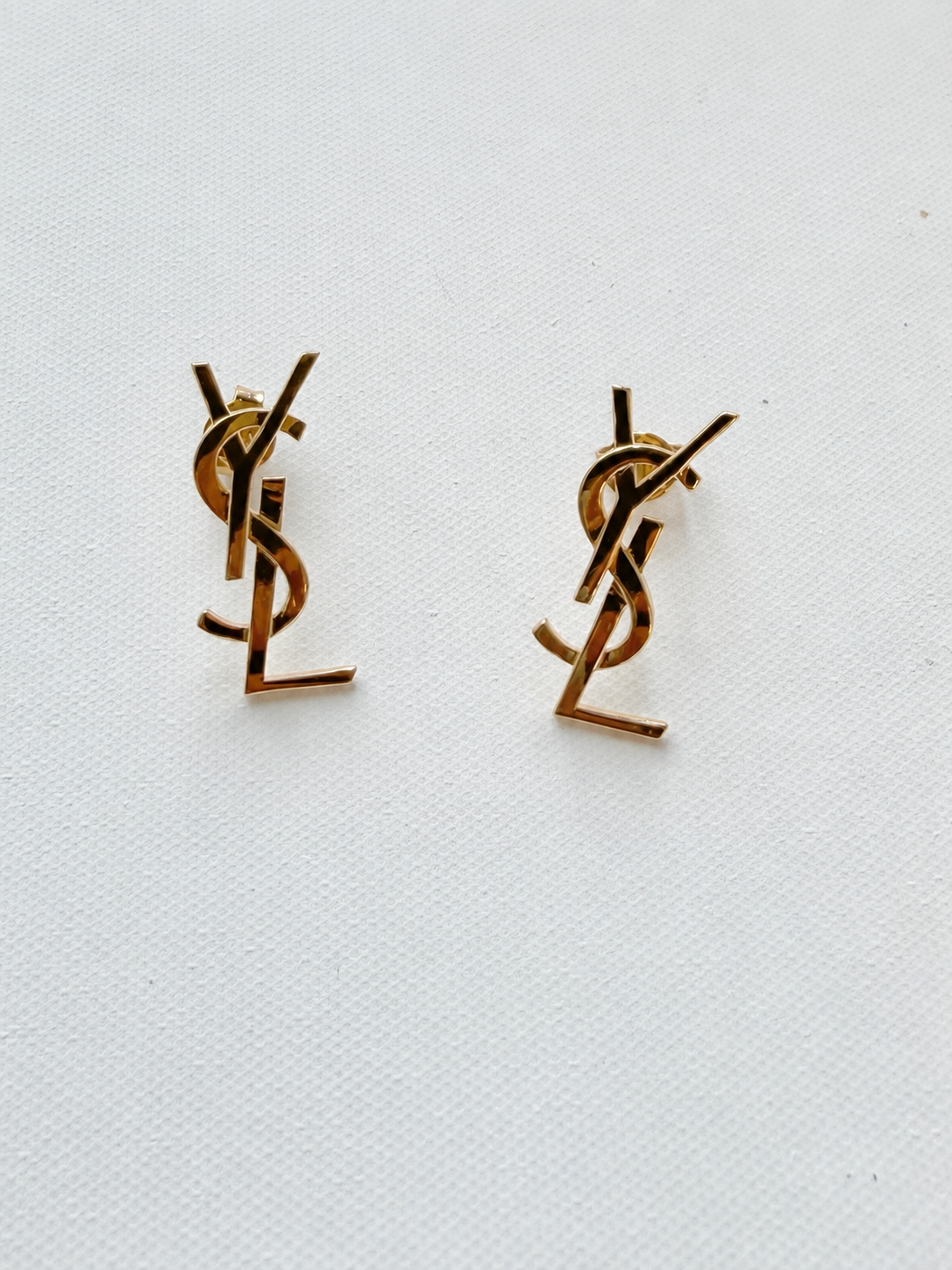 18K Solid YSL Earrings
