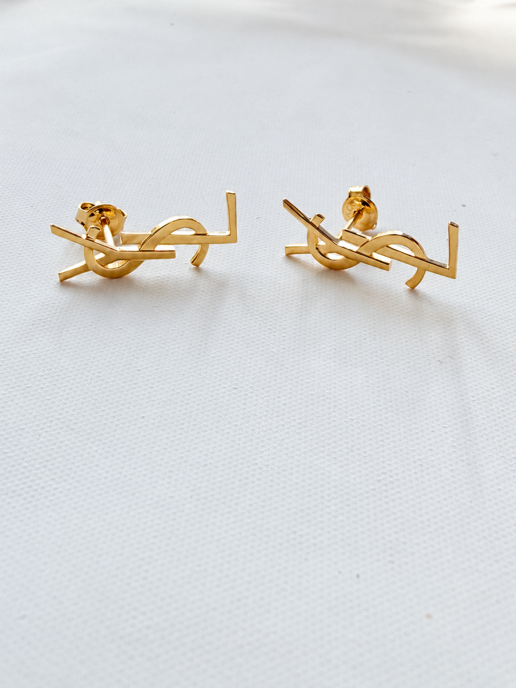 18K Solid YSL Earrings