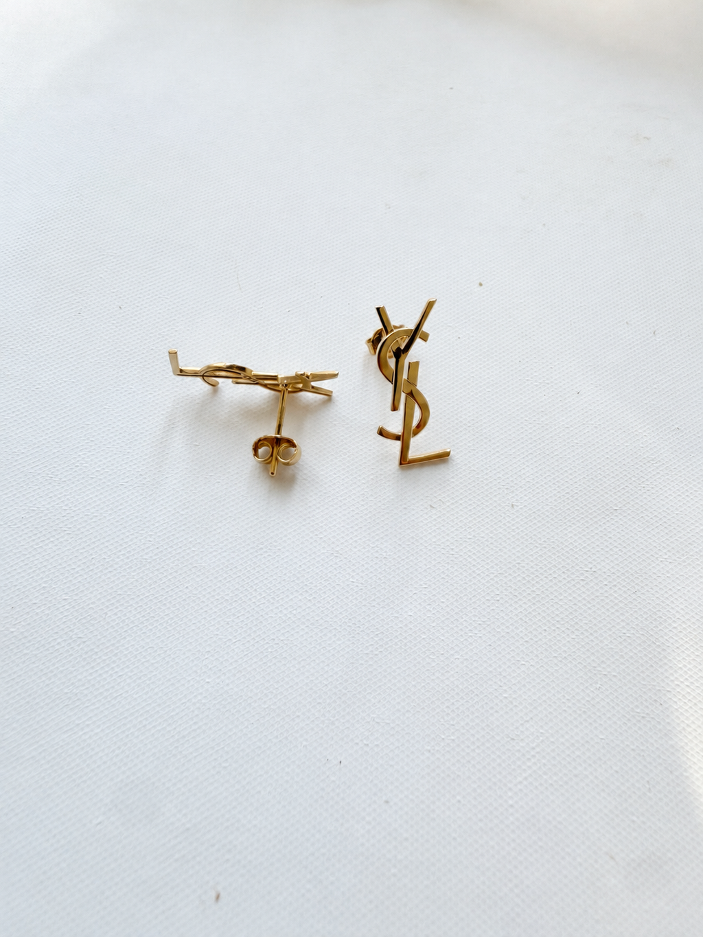 18K Solid YSL Earrings