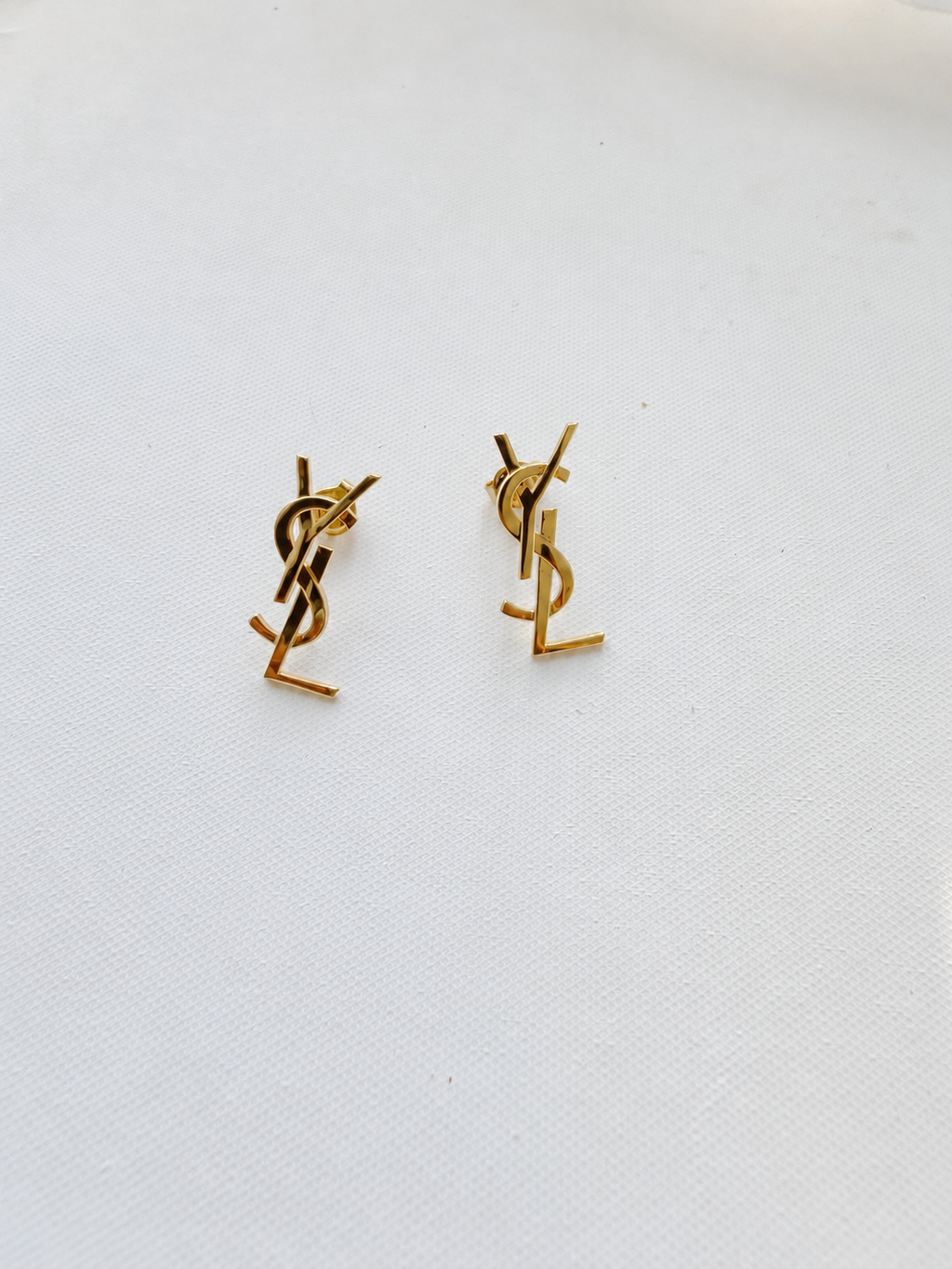 18K Solid YSL Earrings