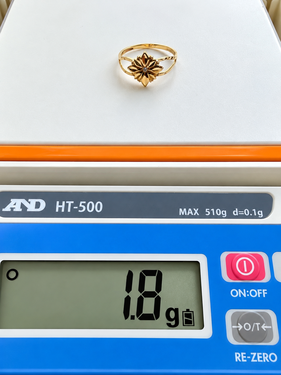18K Solid Gold Floral Ring