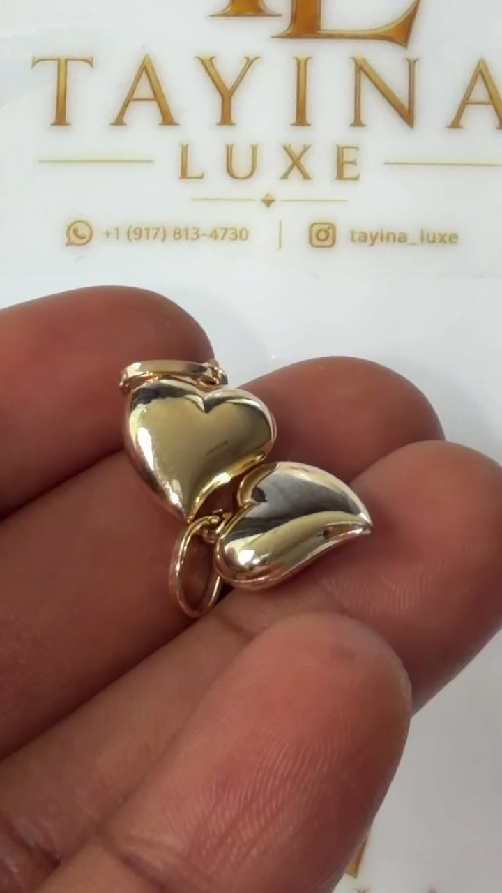 18K Solid Gold heart pendant