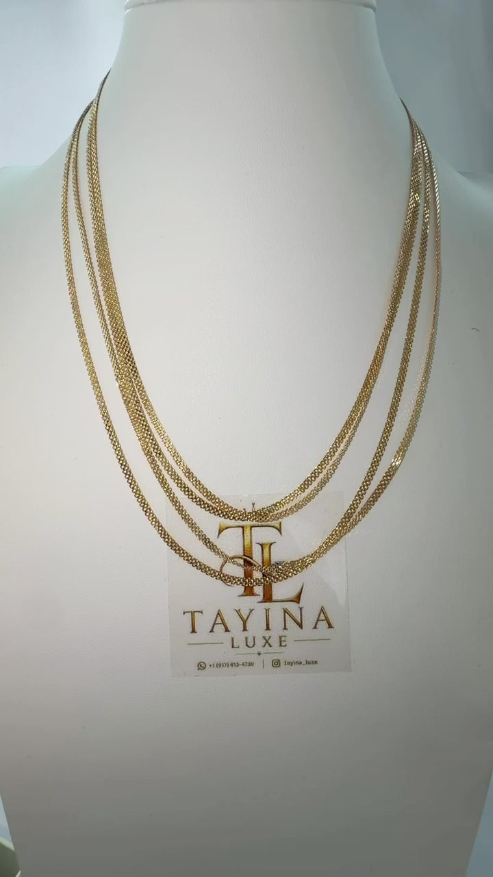 18K Solid Gold Carpet Chain