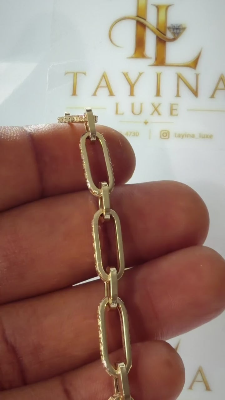 18K Solid Gold Link Bracelet
